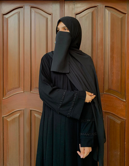 Embellished Black Abaya